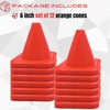 Versatile Heavy Duty 6in Agility Training Cones for Soccer, Football,