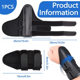 Fatiya Comfort Golf Swing Alignment Brace, Hook & Loop Golf Wrist Brace Strap, Convenient Golf Swing Training Aid Wrist Correction Hand Gesture Trainer Tool for Golfers Beginner (Black,1)