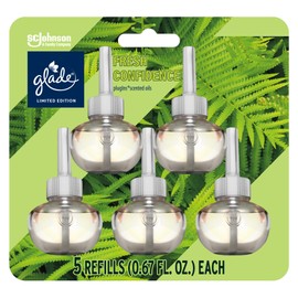 Glade PlugIns Refills Air Freshener, Fresh Confidence, Scented and Essential Oils for Home and Bathroom, 0.67 Fl Oz, 5 Count