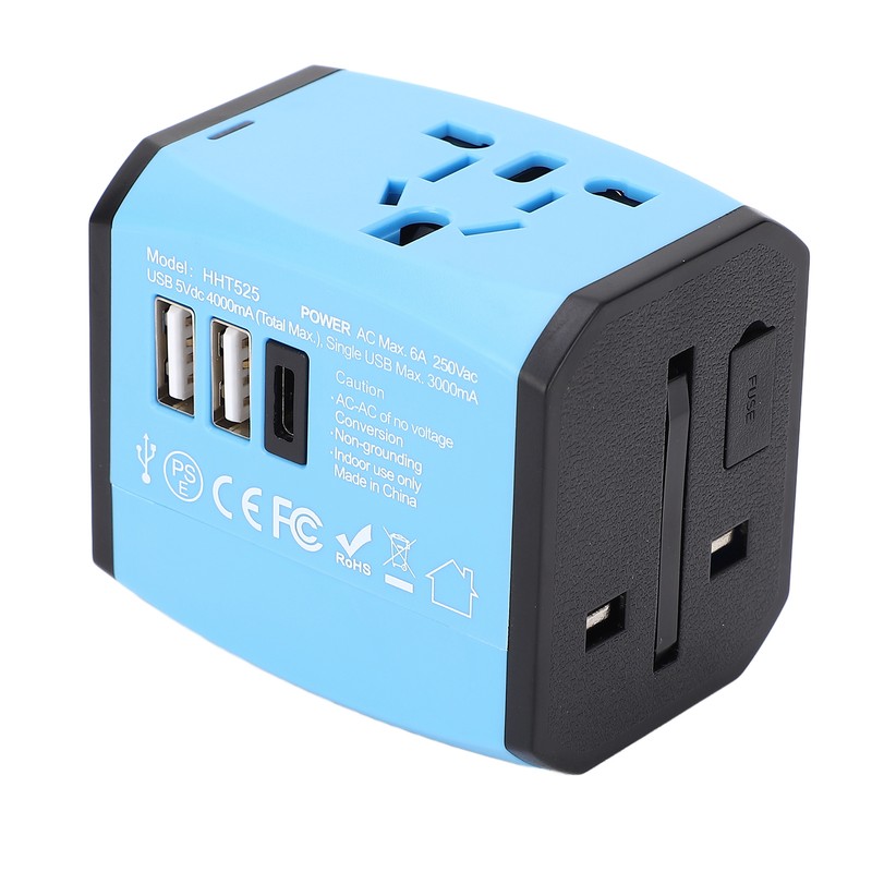 Universal Power Adapter Dual USB Travel Charging Station International Plug