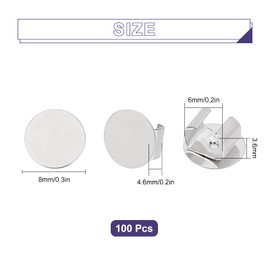 SUNNYCLUE 1 Box 100Pcs Iron Hair Tie Buckle Tray Setting DIY Hair Jewellry Accessories for Braids Metal Silver Hair Charms Sitting for Women Hair Beads Rings Cuffs Dreadlocks Accessories Decoration