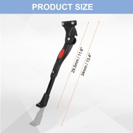 sourcing map Back Bike Kickstand Aluminium Adjustment Bicycle Single-Side Kick Stand Rear Mount Bikes Support Racks for 22-27 Inch Wheel, Black