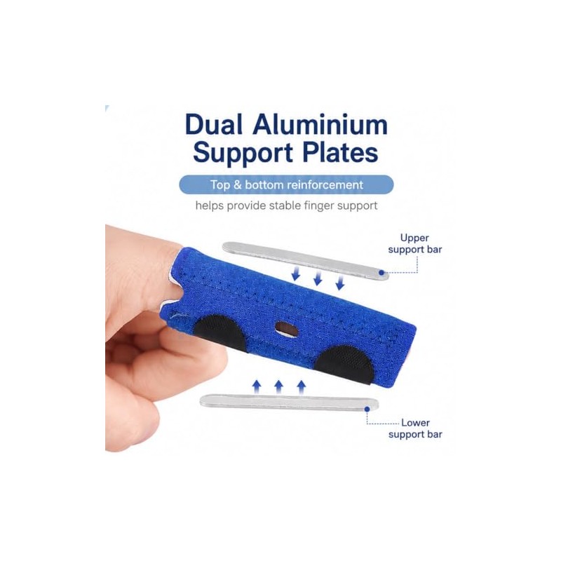 3PCS Finger Splint, Trigger Finger Brace with Dual Aluminium Support