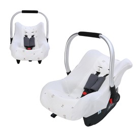 Miracle Baby Infant Car Seat Cover Liner, Universal Baby Car Seat Protective Cover, Cotton Newborn Car Seat Replacement Liner for 3 or 5 Point System (Bunny)