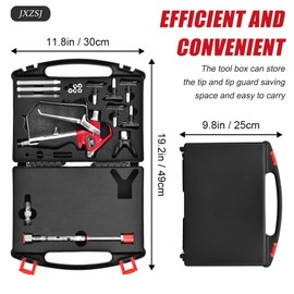 Airless Paint Spray Gun High Pressure 4000 PSI with Airless Spray Tips, Tip Guard, Swivel Joint, Airless Paint Spray Gun Filter,10 inch Extension Rod and Iron Brush(211, 313, 415, 517, 623)