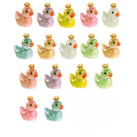 SAFITOYA Duck Charms, Kawaii DIY Shoe Charms - 16PCS 3D Duck Animal Clog pins for Birthday Parties, One Size, Plastic, No Gemstone
