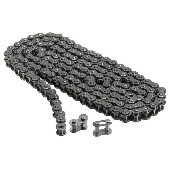 sourcing map #25/04C-1 Roller Chain 3 Feet 1/4" Pitch Carbon