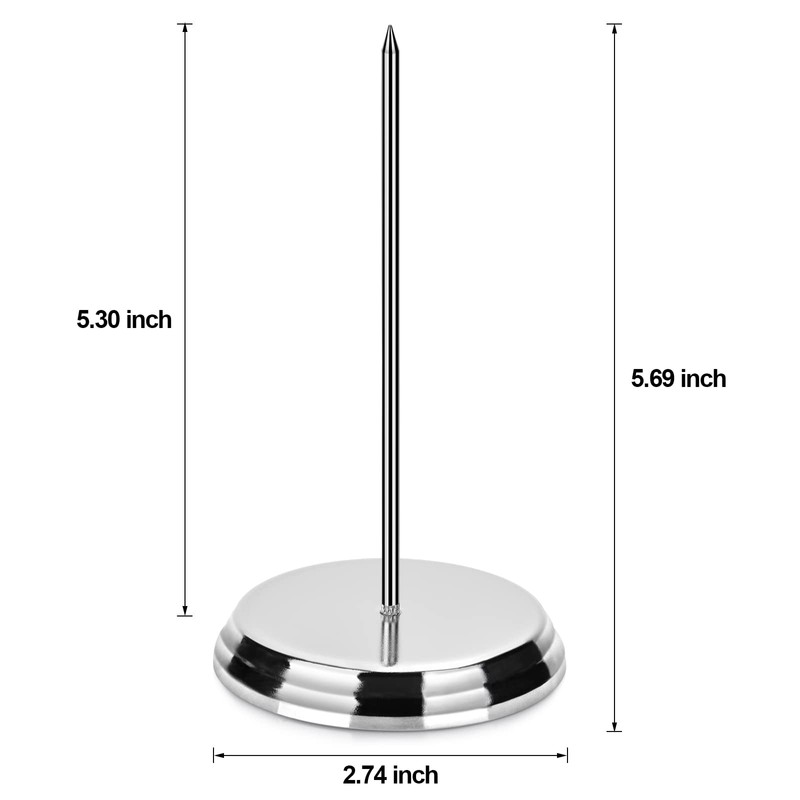 2PCS Receipt Holder Spike, Bill Fork, Check Spindle, Ticket Stabber