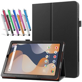 elitegadget Case for Onn 8 Inch Tablet (2024 Model) Gen 4 - Slim Lightweight Folio PU Leather Folding Stand Cover Case + 1 Random Stylus (Black)
