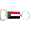 Sudan Rectangle Bottle Opener Metal Keyring and Velvet Gift Bag