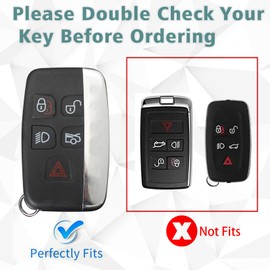 Keycov - Funda para llavero para accesorios Land Rover, llavero compatible con Evoque Sport Velar Discovery LR4 a9 Jaguar F-Pace F-Type XE XEL XF XFL XJ Protector (blanco)