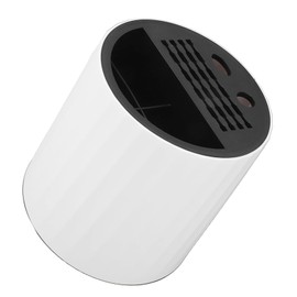 Universal Knife Holder, Multiple Slot Knife Block Holder Rotating Utensil Holder Knife Organizer Cylinder Kitchen Cutter Holder for Knives Chopsticks Spoons Forks (White)