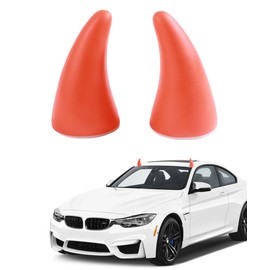 SCUARI 2PCS Devil Horns for Car,3D Car Devil Horns,Car Accessories Car Roof Decoration,Elastic Self-Adhesive Devil Car Horns Sticker,Car Exterior Decoration for SUV Helmet Motorcycle (Red)