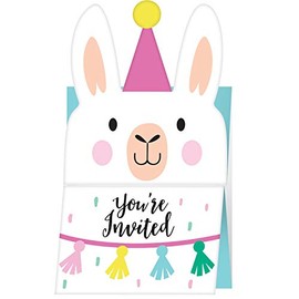 Creative Converting Llama Party Invitations, 8 ct