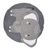 Baby Play Mat Round Cartoon Elephant Pattern Soft Cotton Decoration