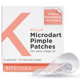 ZitSticka Killa Pimple Patches for Face - World's Most Potent Pimple Patch with Fast-Acting Microdarts - Starts Working within 6 Hours for Deep, Early-Stage Zits - Mini 4 Count