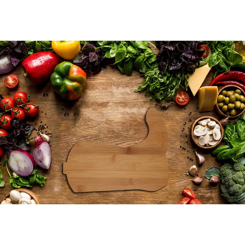 Vastigo Cowboy Boot Shaped Bamboo 9” x 11.25” Serving Cutting