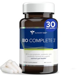 Gundry MD- ® Bio Complete 3, probióticos 3 en 1 para la salud intestinal, suplementos probióticos para la digestión, suplemento