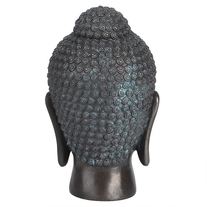 Resin Buddha Head Statue Figurine Ornament Buddhist Supplies Home Tabletop
