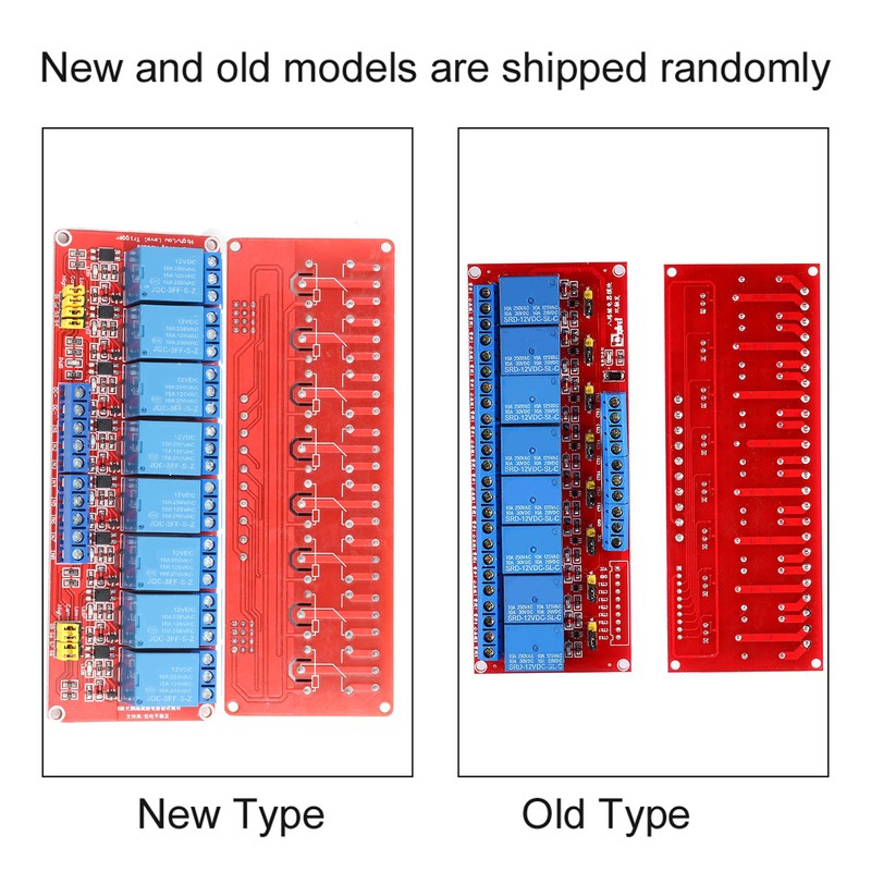 DC 12V 8‑Channel High Low Level Dyal Ttigger Relay Module