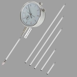 Precision Dial Indicator with Magnetic Base Holder – Fine Adjustable Long Arm 0-1" Professional Dial Gauge 0.001" – Ultimate Tool for Accurate Measurements (Extension Stem Rod Set)