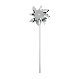 Pinwheels for Kids (Bulk Set of 36) Great for Weddings, Yards and Garden Decor (Silver)