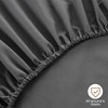 ROSE&RISY Dark Grey Twin Fitted Sheet,Soft and Breathable for Sleeping,Cooling
