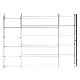 Knape & Vogt John Sterling Swing-Open Style 6-Bar Child Safety and Window Guard, White, 1136, Width 24" to 42"-Max Height: 25", Black, pack of 1