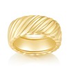 MINDDHA 14K Yellow Gold Chunky Croissant Ring | Bold Twisted