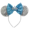 ECOSCO 2 Pcs Mouse Ears Headbands Glitter Sparkly Princess Ears