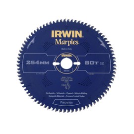 IRWIN IRW1897461 254 x 30mm 80-Teeth Irwin Marples Circular Saw Blade with ATB Tooth Grind/ Negative Hook