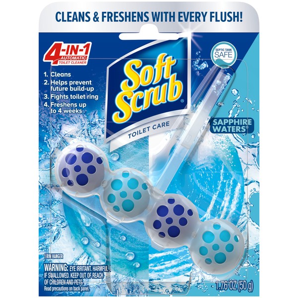 Soft Scrub 4-in-1 Toilet Care, Sapphire Waters, 50 Gram