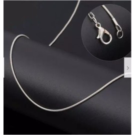 Fashion Jewelry ST CHRISTOPHER  PROTECT pendant German Silver 20" Snake Necklace Italy Women Men