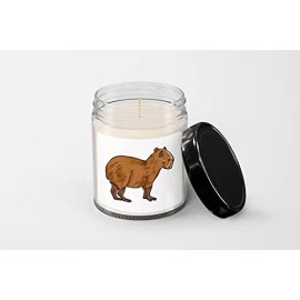 SpreadPassion Capybara Animal Cartoon Illustration Candle - Soy Wax Candle