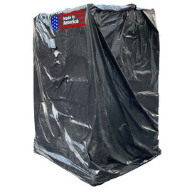 Sandbaggy Black Pallet Covers | Made in USA | Tarp Fits Large Pallets Up to 55" x 55" x 75" | Built w/ 1 Year UV Protection | Heavy Duty 3 Mil Thick Plastic (Pack of 10, 3 Mil Thick)