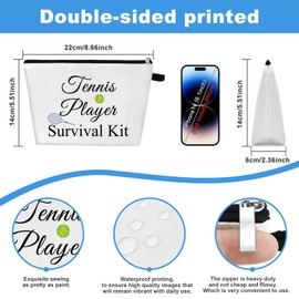 Tennis Player Gifts Tennis Gift for Girls Women Makeup Bag Inspirational Gift for Tennis Lover Cosmetic Bag Pouch Tennis Team Gifts Christmas Birthday Gift for Tennis Player Mom Coach Captain Friends