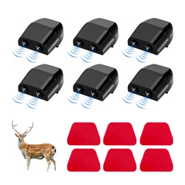 povtii 6PCS Deer Whistles, Car Deer Whistles Warning Device with Rubber Pads, Whistle Save a Deer Avoids Collisions, Universal Car Accessories (Black)