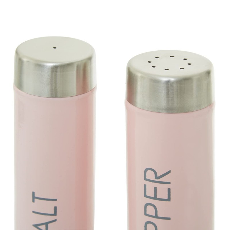Premier Housewares Light Pink Salt and Pepper Set for Kitchen/Refillable