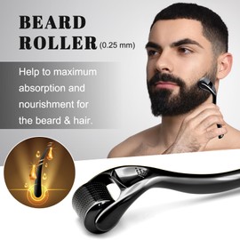 Beard care set for men, gifts for men, dad friend, beard growth care set with beard shampoo, beard conditioner, beard oil, balm, beard roller, beard brush, beard comb, beard scissors, Christmas gifts