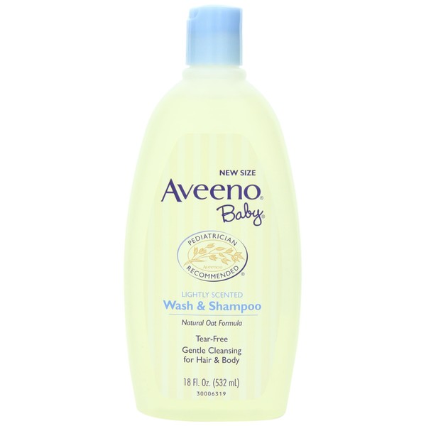 Aveeno Baby Wash & Shampoo, 18-Fluid Ounces Bottles (Pack of 3)