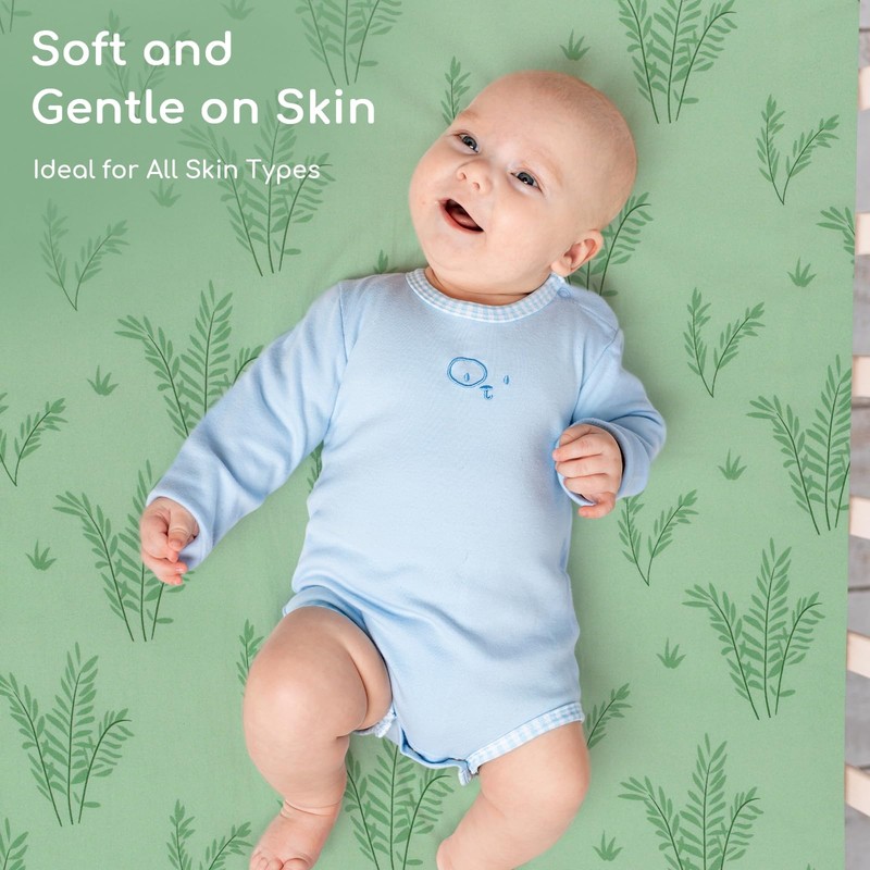 Yukkidds Cot Sheets 120x60 Fitted Cotbed Sheet 2 Pack Baby