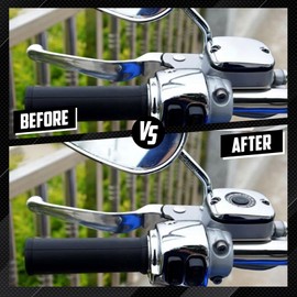 cooideamoto Front Brake Master Cylinder Cover Cap Fit For Harley 2006-2017 Dyna 2006-2014 Softail 2005-2007 Touring (Chrome)