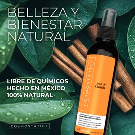 COSMOSTATIC Agua de Canela Aromaterapia Equilibrio Emocional Atracción de Prosperidad 250ml Refrescante e Hidratante para Piel y Cabello Aroma Suave Uso Diario Cosmética Antiestática