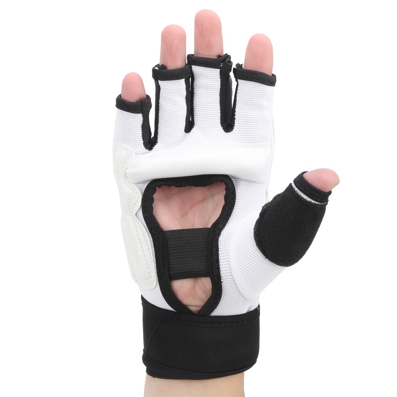 1 Pair 180‑185mm Half Finger Punch Bag Training Gloves Boxing