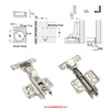 LOOTICH 90 Degree Inset 26mm Soft Close Mini Hinge with