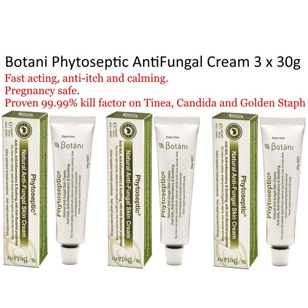 BOTANI Phytoseptic Anti-Fungal Cream 3 x 30g   Safe product for the whole family