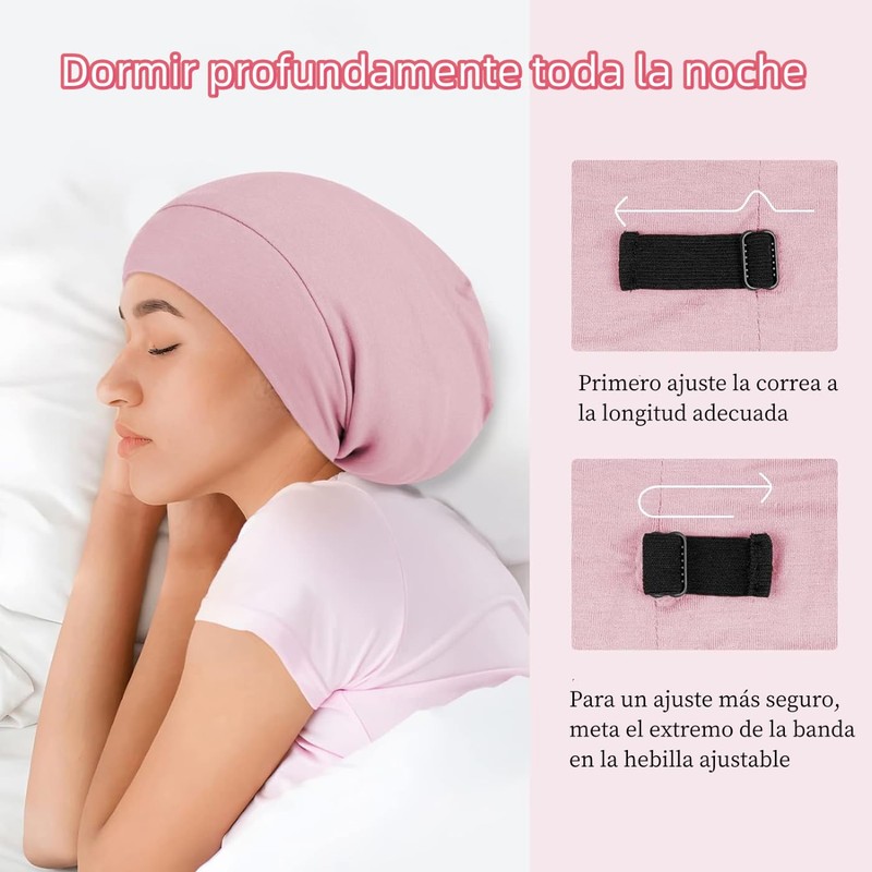 Gorro de Dormir para Mujer, Gorro de Dormir con Forro