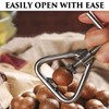 ZEACCT 1 Pcs Nut Cracker, Stainless Steel Pecan Cracker, Triangle