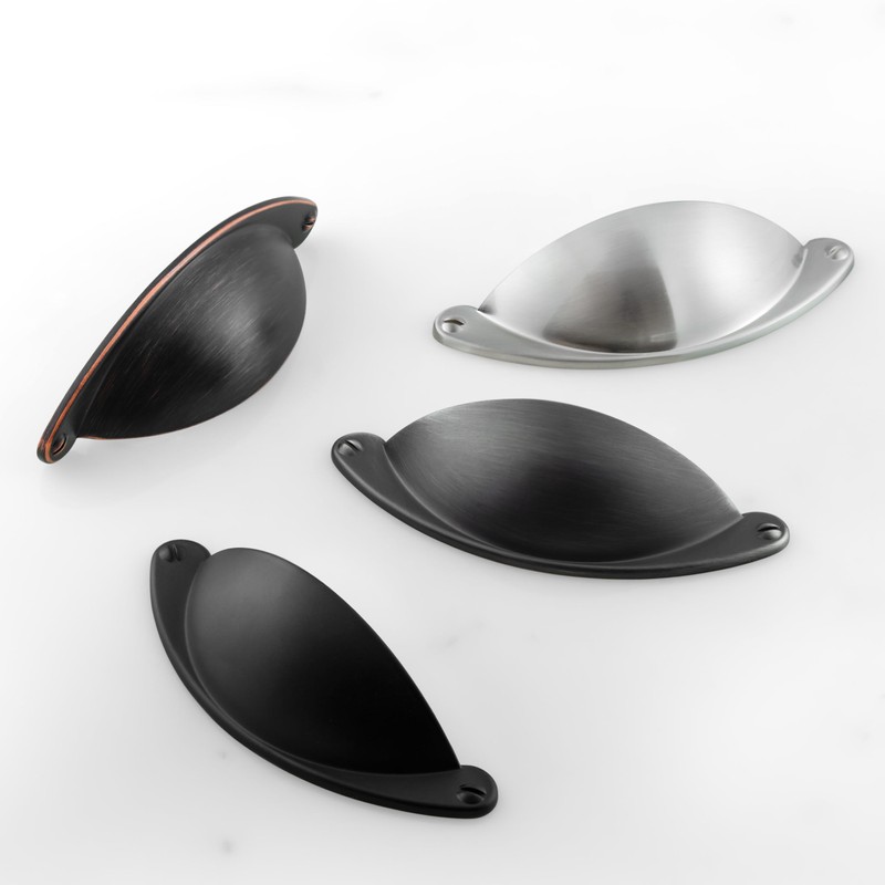 HESTIA HARDWARE 10 Pack | 2.5" Drawer Pulls Flat Black