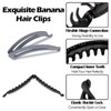 8Pcs Banana Hair Clips, BOJVESH Large Clincher Double Comb Clips